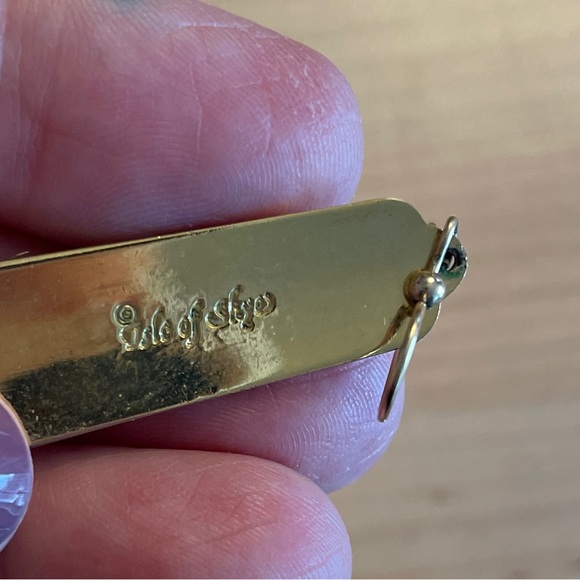 Isle of Skye vintage cloisonné red palm earrings - Picture 4 of 4